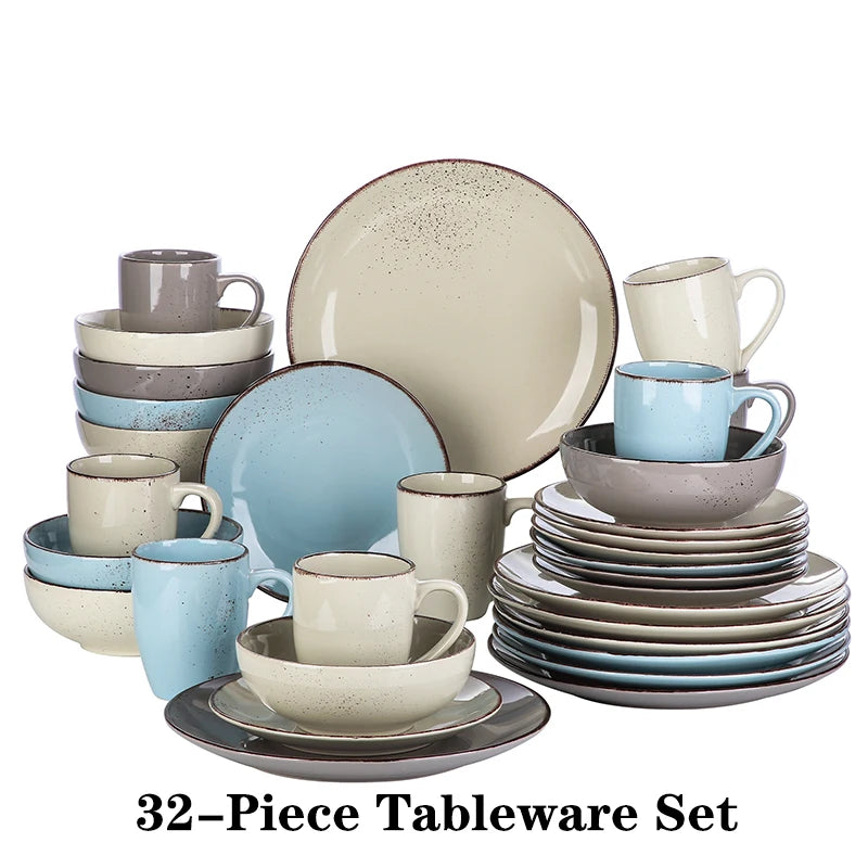 Vancasso Navia LH Stoneware Dinnerware Set With Plates And Bowls