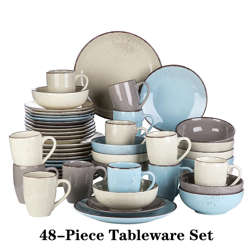 MALACASA Navia LH 16 32 48 Piece Stoneware Dinnerware Set