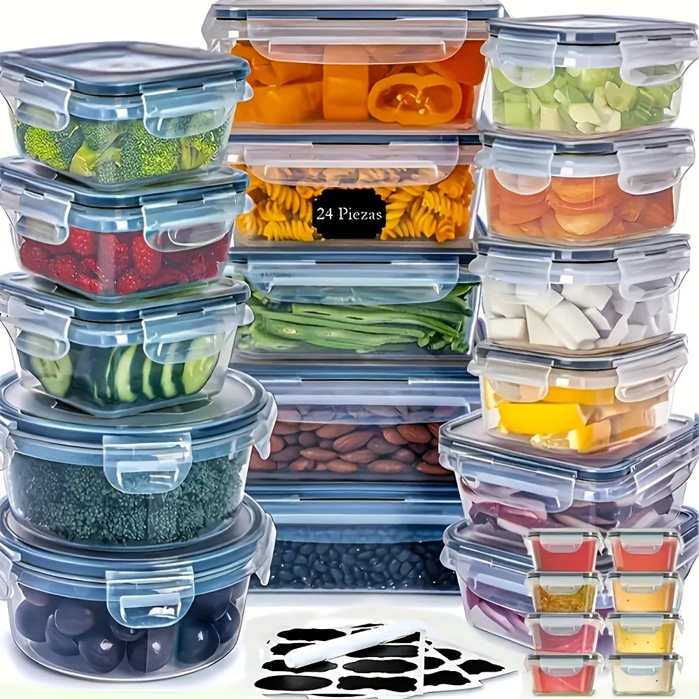 Hign-concerned 48-Piece BPA-Free Airtight Food Storage Set With Lids