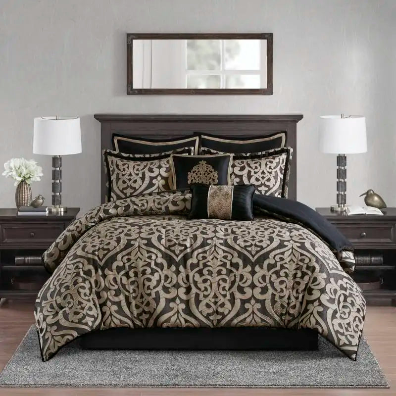 Hign-concerned Jacquard Comforter Set Bedding Ensemble