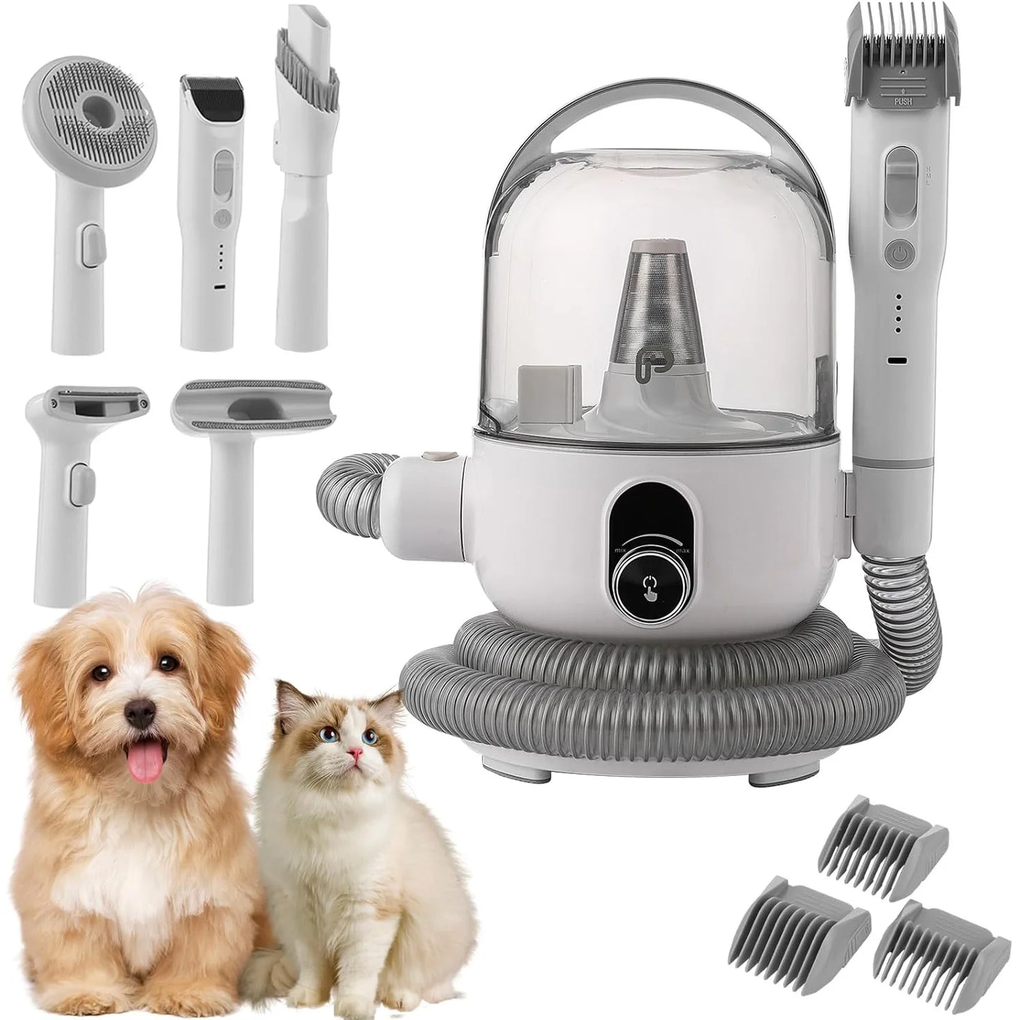 DishyKooker Pet Grooming Kit With 2L Vacuum Suction 5 Tools