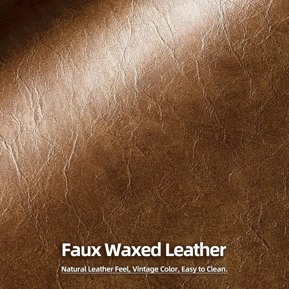 85” Futon Sofa Bed, Sleeper Sofa, Small Couch with Storage Adjustable Armrests Pillows, Faux Leather Loveseat, Mid Century Moder