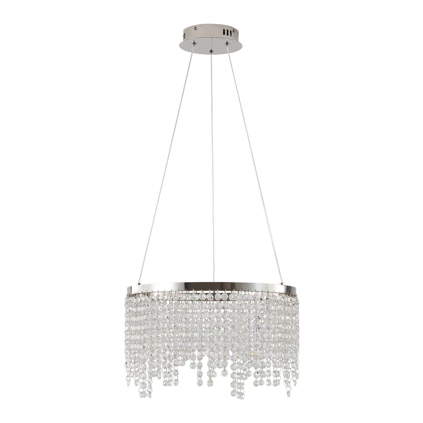 Luxury Crystal LED Chandelier Dimmable With Adjustable Height And Temperature 3000K-6000K