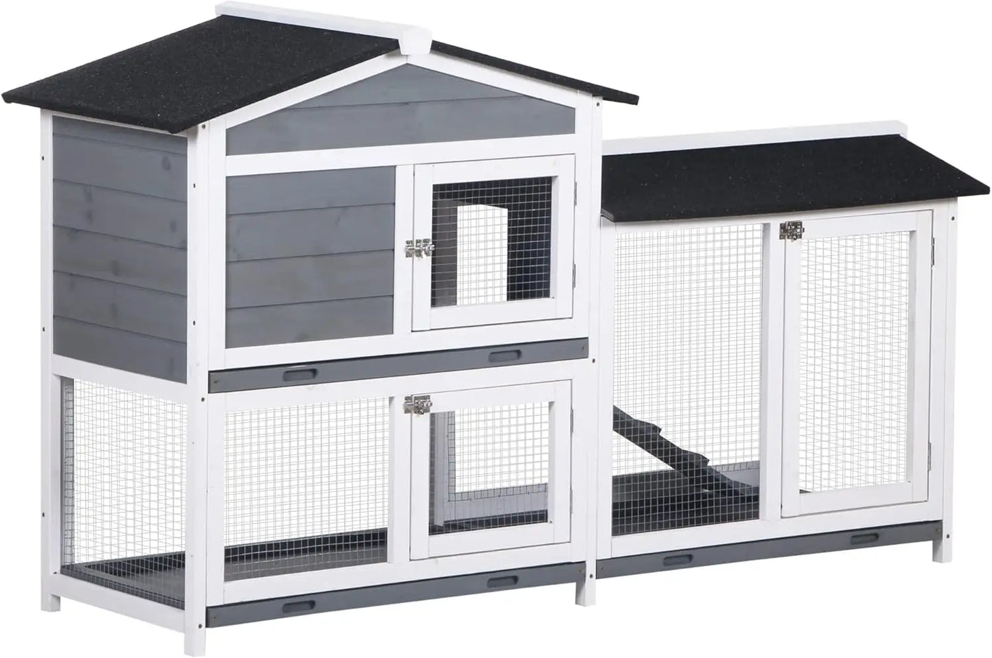 XMSJHign-concerned Rabbit Hutch Wooden Cage With Run Area