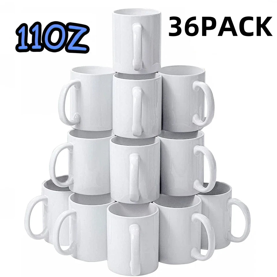 HTVRONT Sublimation Ceramic Blank Coffee Mugs Bulk Pack