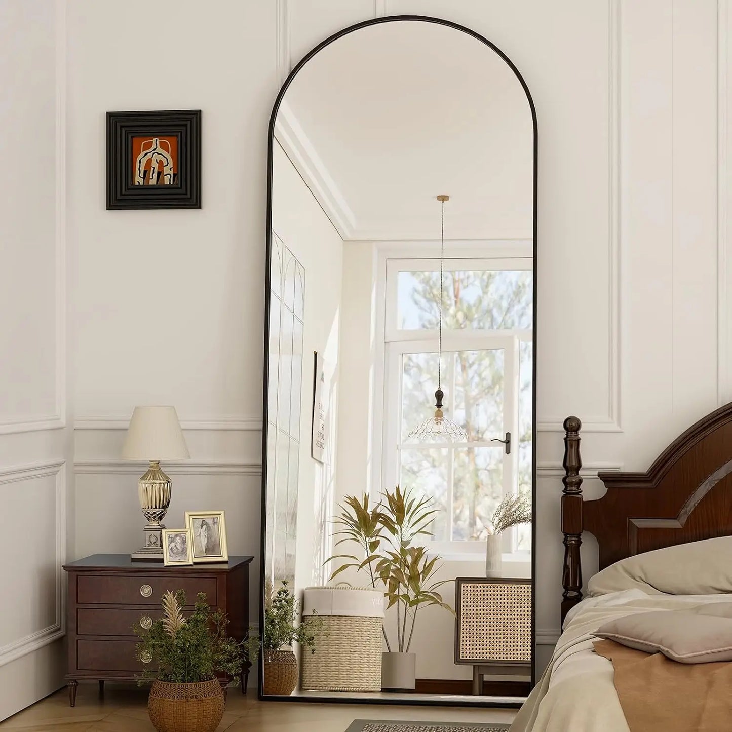 Beautypeak Arched Mirror Aluminum Frame Modern Minimalist