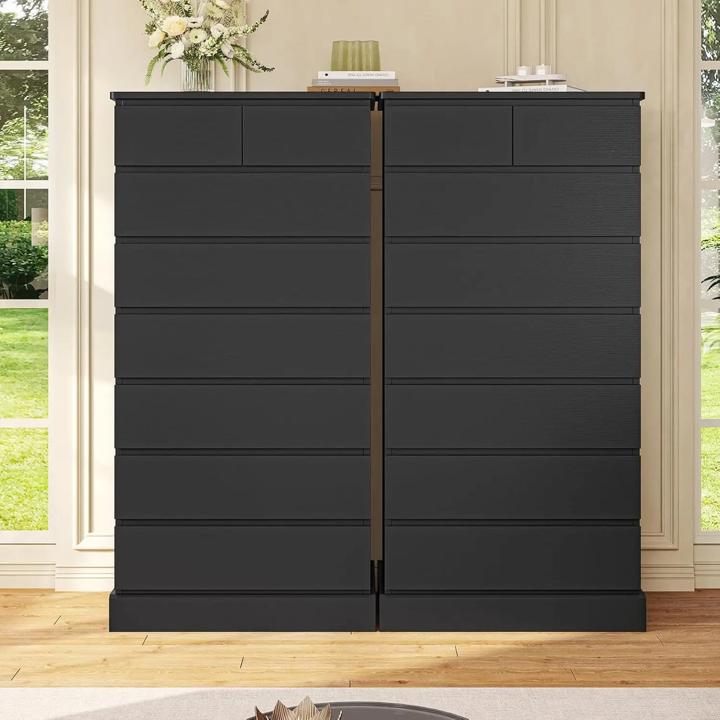 XMSJ Tall Dresser With 8 Drawers Modern Closet Organizer