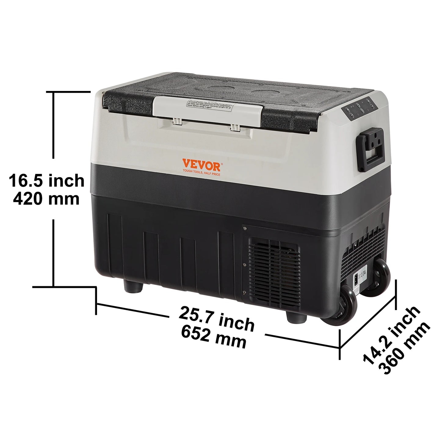 SucceBuy Portable Car Refrigerator With Wheel Freezer