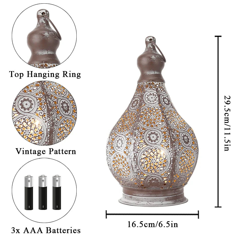 Newimage Moroccan Battery Powered Table Lamp Outdoor