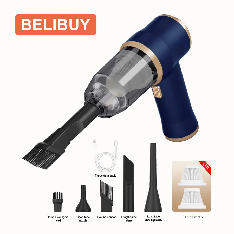Wireless Car Vacuum Cleaner Portable High Power HEPA Filter