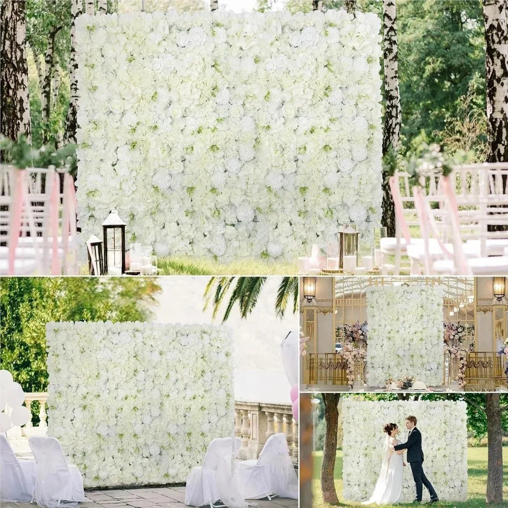 Zhejiang 12Pcs Artificial Roses Wall Panel 3D Backdrop