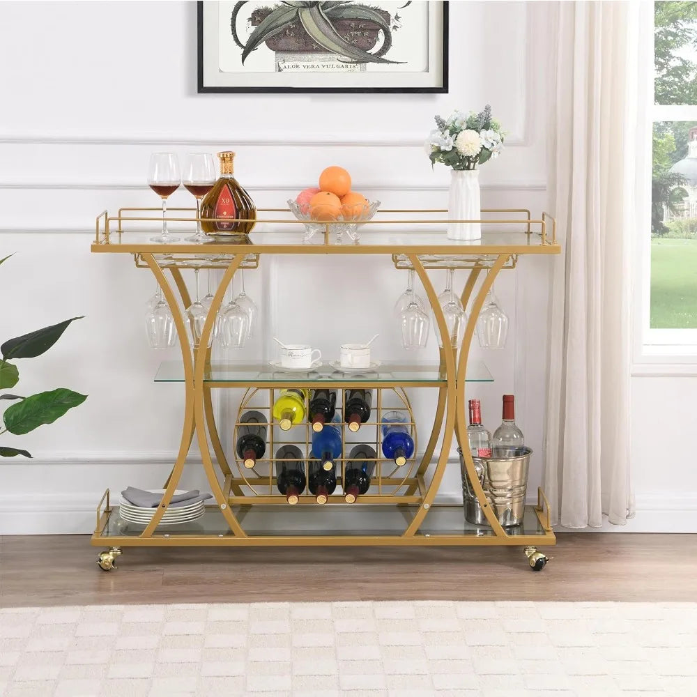 Farmhouse Style Sideboard Buffet With Adjustable Shelves