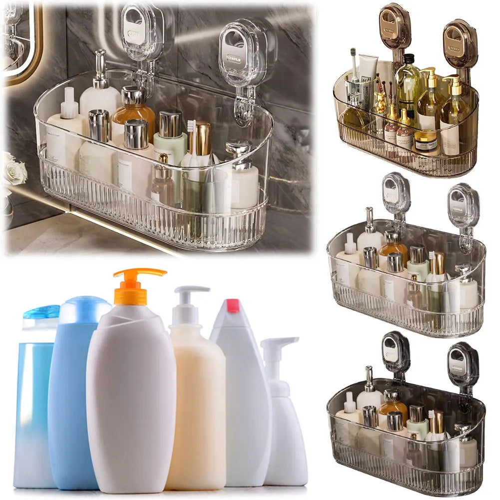 Hign-concerned Hanging Shower Shelf Suction Storage Box