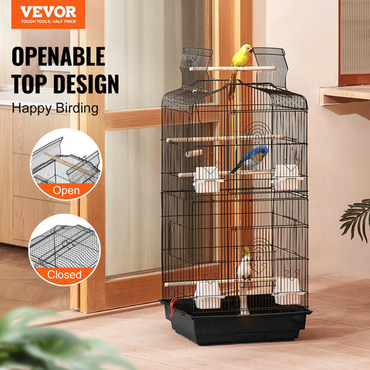 SucceBuy Open Top Parrot Bird Cage For Travel And Flight