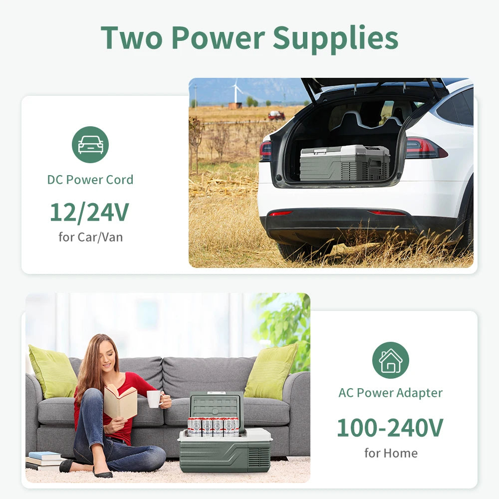 Alpicool NL15 Portable Car Refrigerator 12V DC Mini Fridge