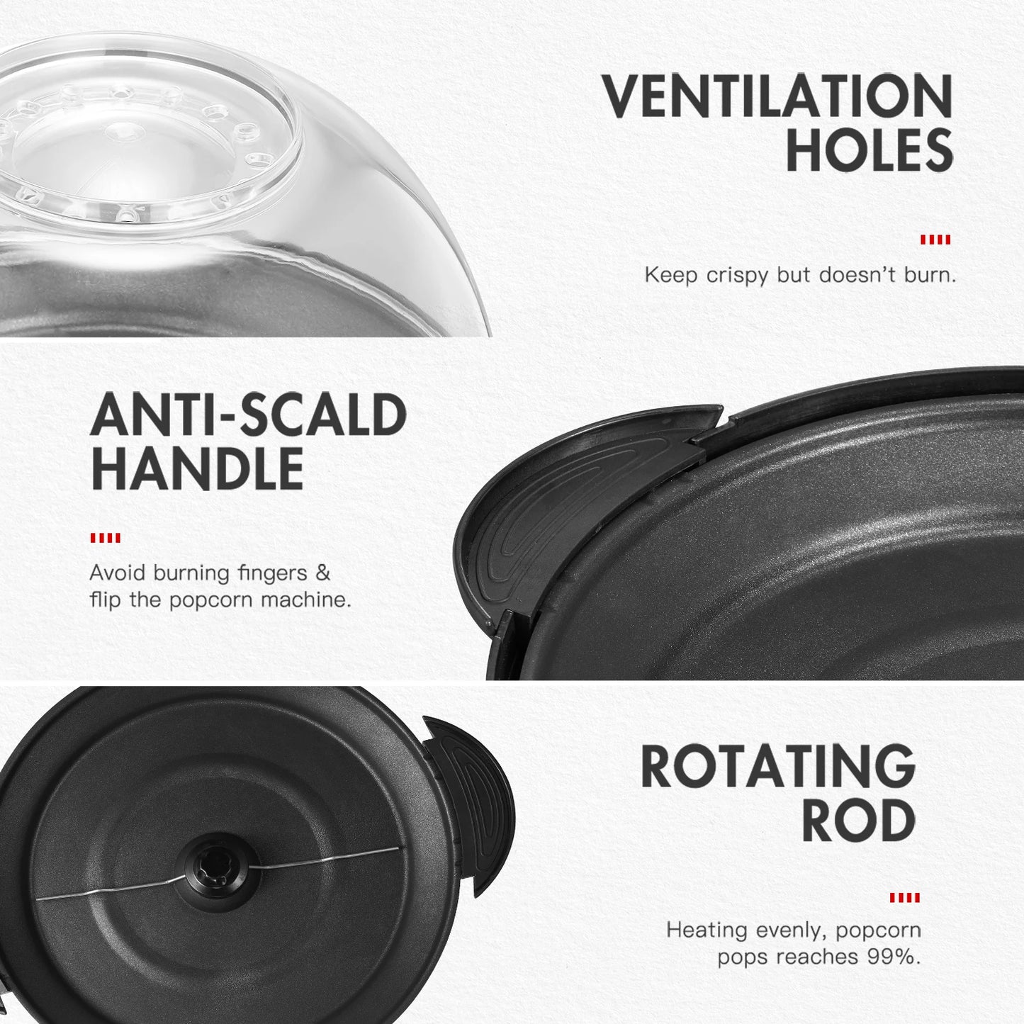 Yabano Popcorn Maker With Nonstick Plate And Quick Heat