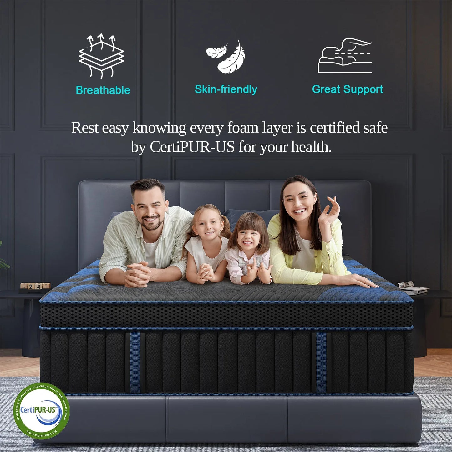 Sweetlove Gel Memory Foam Hybrid Pocket Spring Mattress Medium Firm
