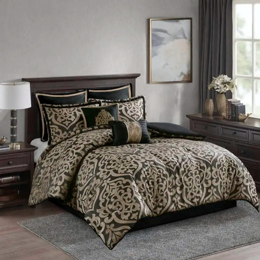 Hign-concerned Jacquard Comforter Set Bedding Ensemble