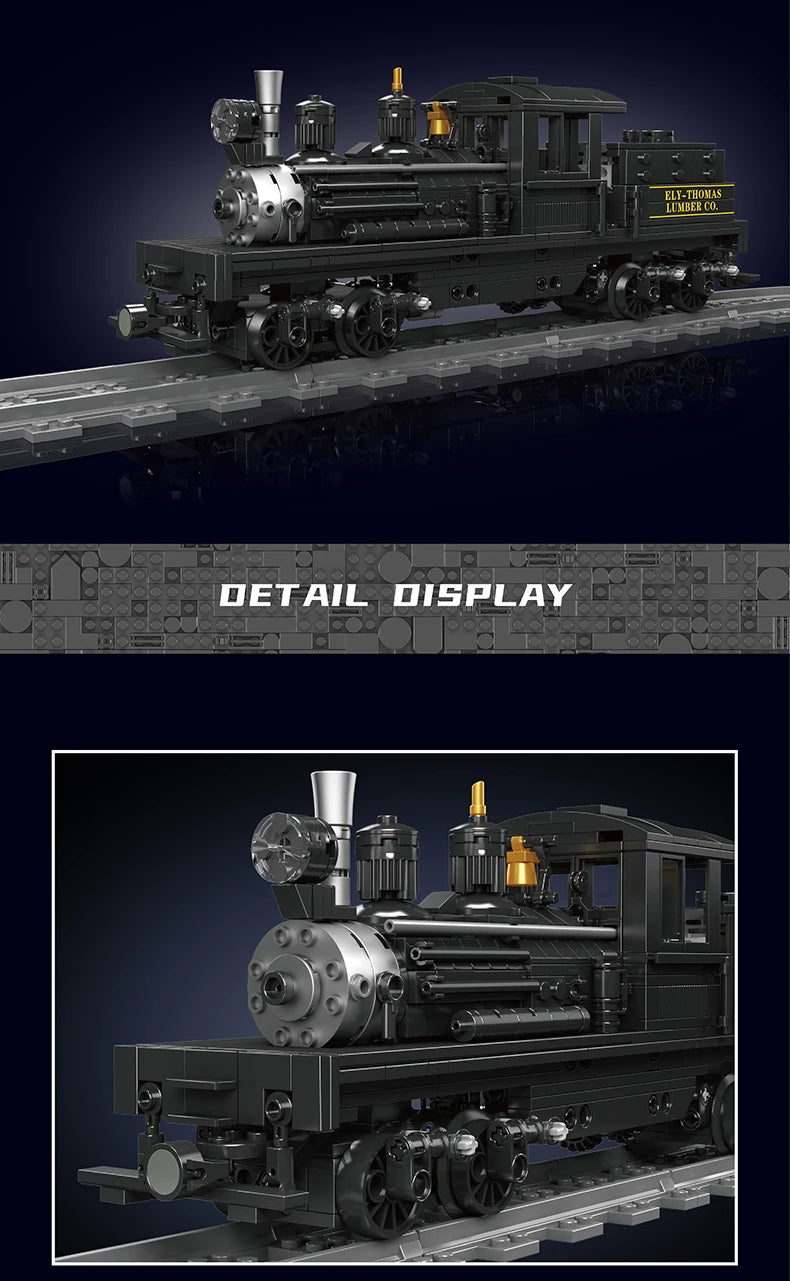 Mould King 12032 RC Shay Type Steam Locomotive Building Block