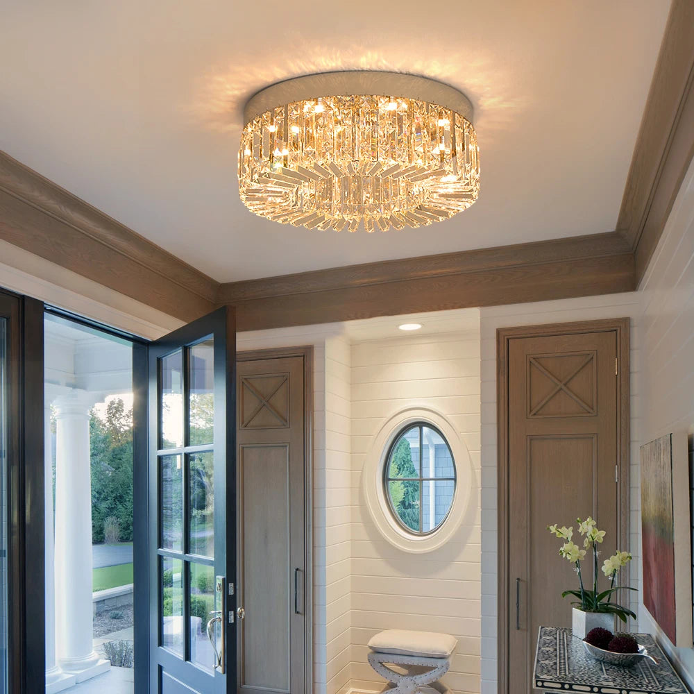 Crystal Ceiling Lamp Living Room Gold Luxury Modern Chandeliers Decoration Led Ceiling Lights Lighting Fixture Diameter 40 50cm