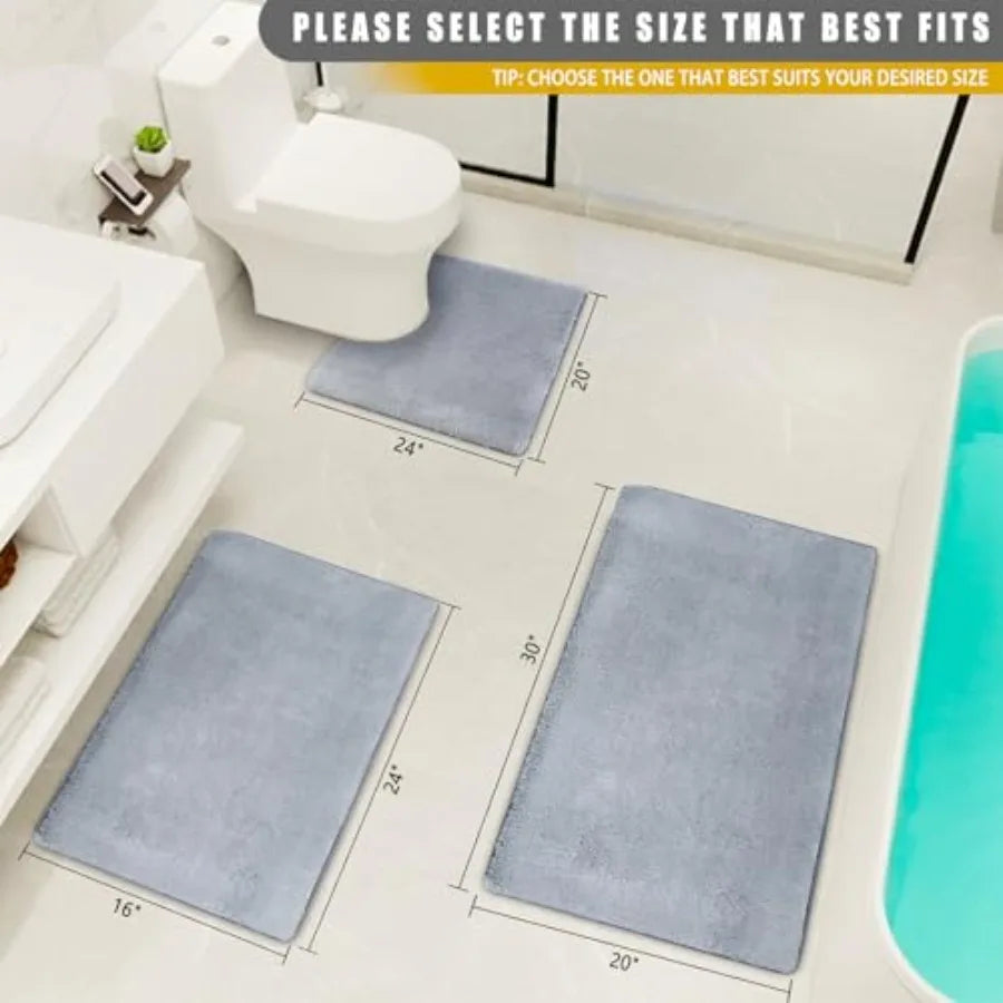 Hign-concerned Memory Foam Bath Mat Ultra Soft Non Slip Washable