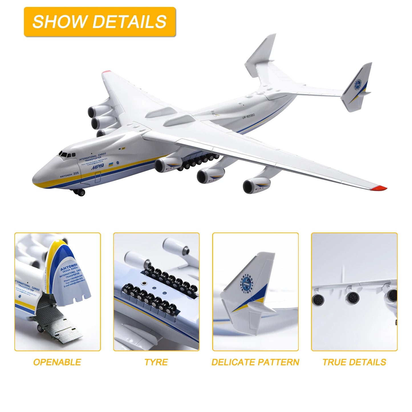 Hign-concerned AN 225 Mriya Resin Model Aircraft