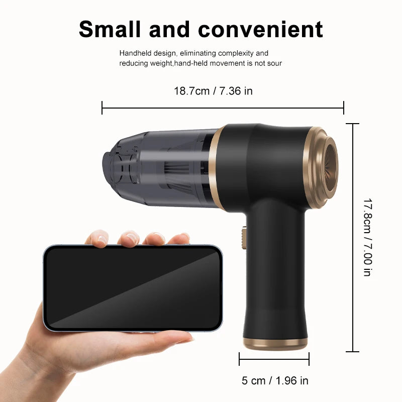 Wireless Car Vacuum Cleaner Portable High Power HEPA Filter