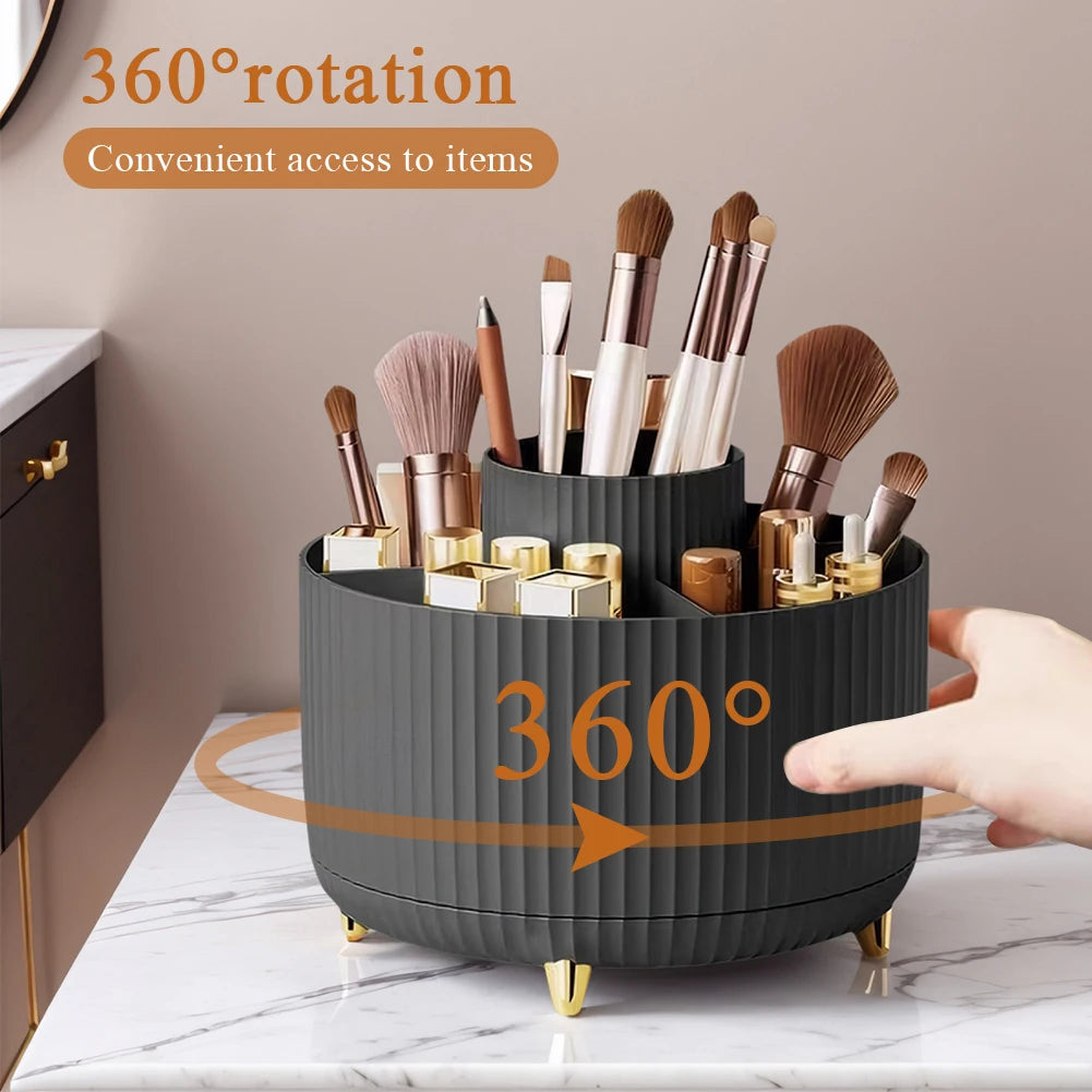 Alloet 360 Degree Rotating Cosmetic Organizer With 5 Compartments