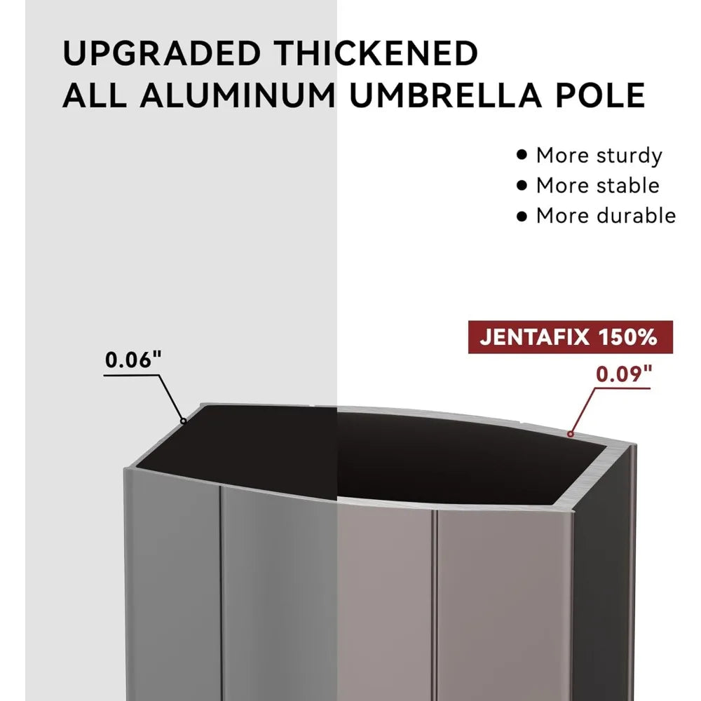 Cantilever Patio Umbrella 360 Degree Rotation Heavy Duty Rectangular Offset