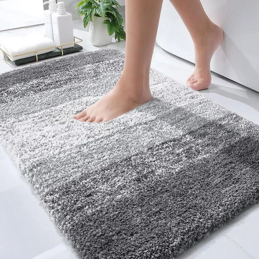 Bathroom Rug 30x20in Microfiber Soft Absorbent Quick Dry Rubber Backing for Tub Shower