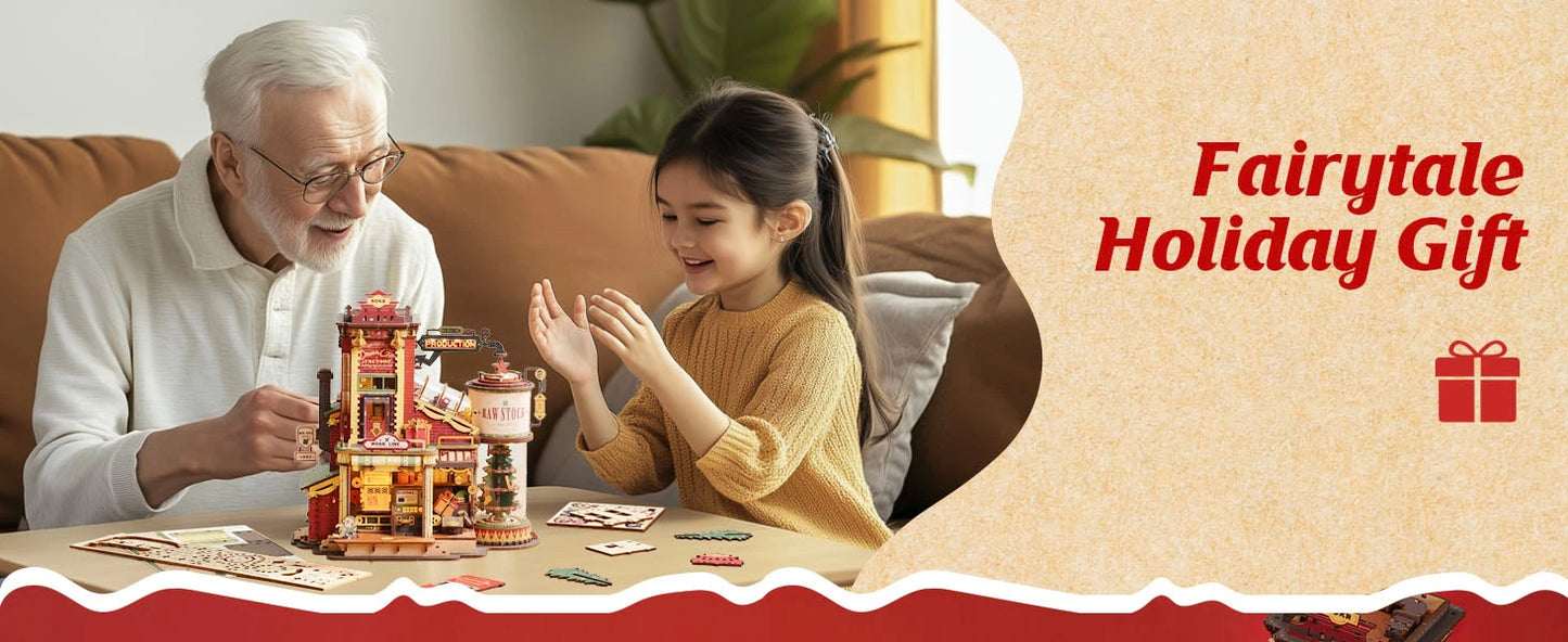 Robotime Dream Gift Factory Wooden Music Box Puzzle Kit