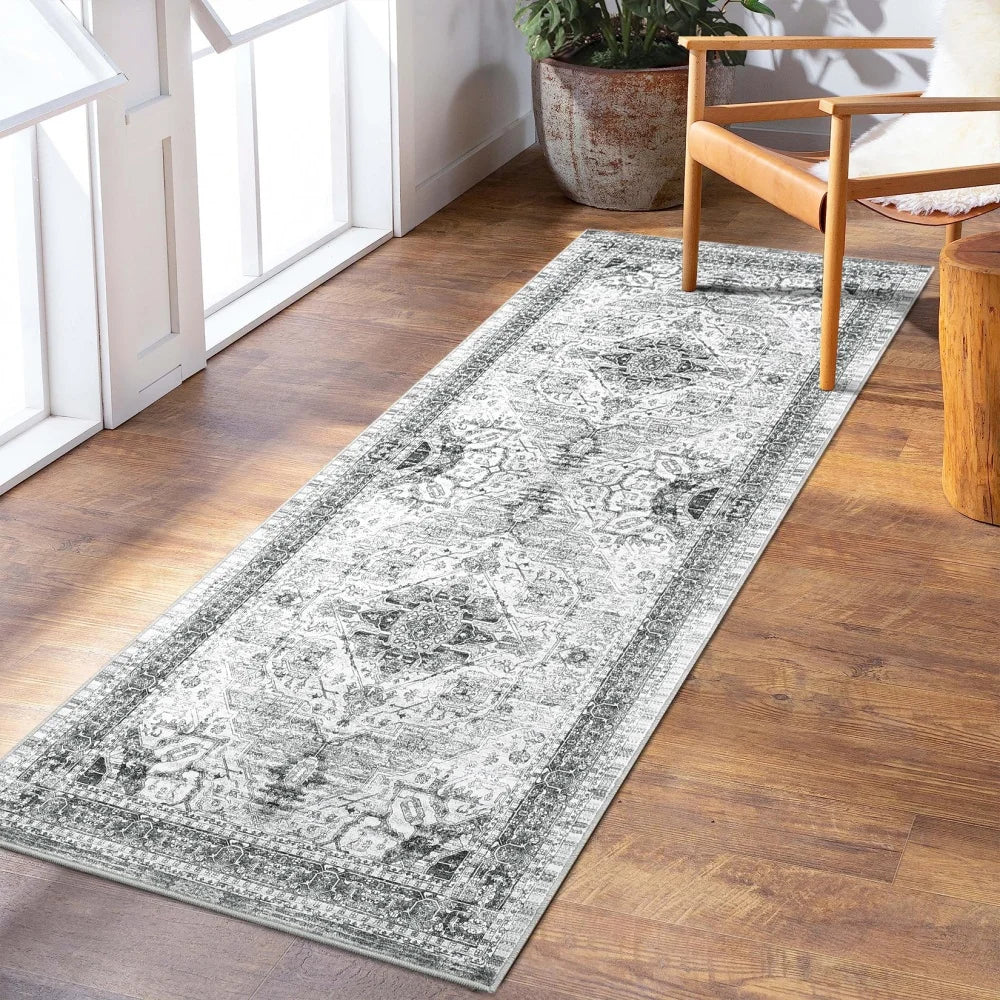 HobbyLane Washable Hallway Runner Geometric Rug Anti Slip