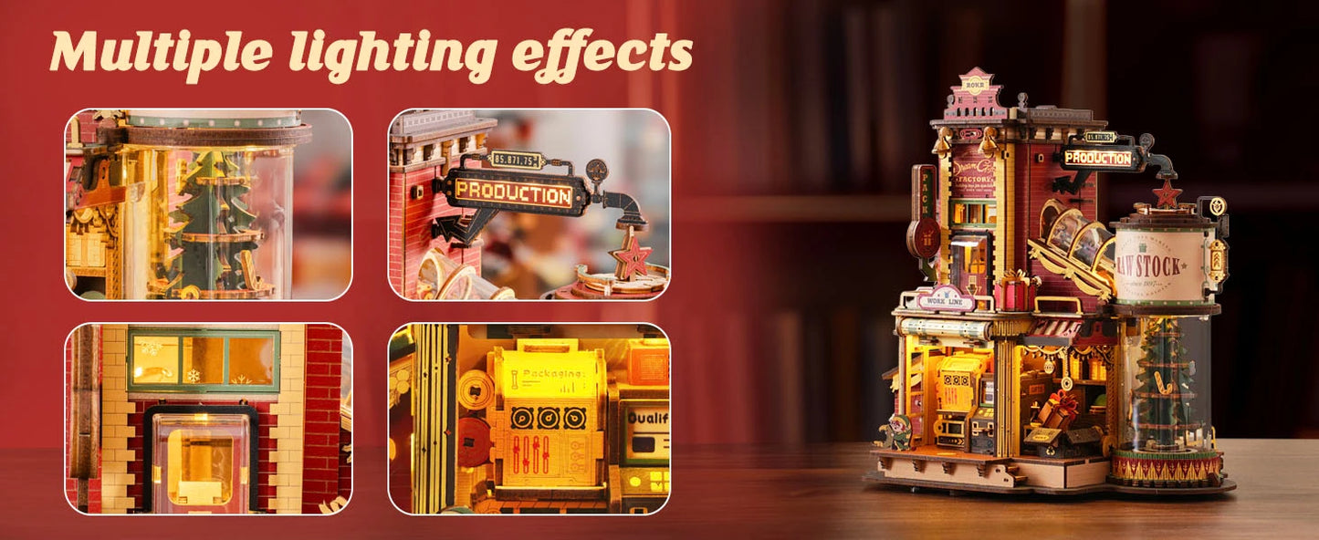 Robotime Dream Gift Factory Wooden Music Box Puzzle Kit