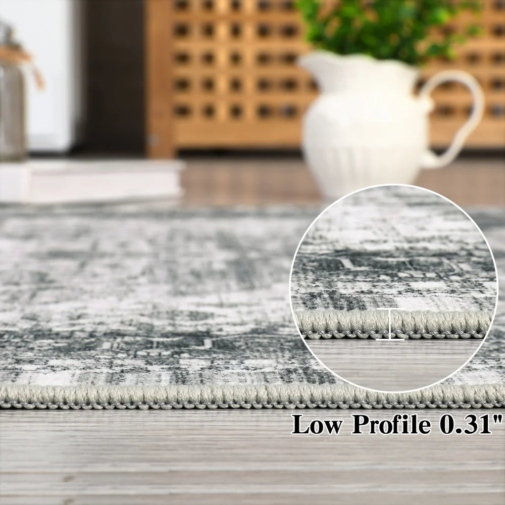 HobbyLane Washable Hallway Runner Geometric Rug Anti Slip