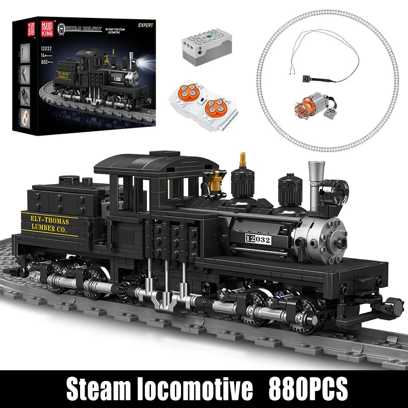 Mould King 12032 RC Shay Type Steam Locomotive Building Block