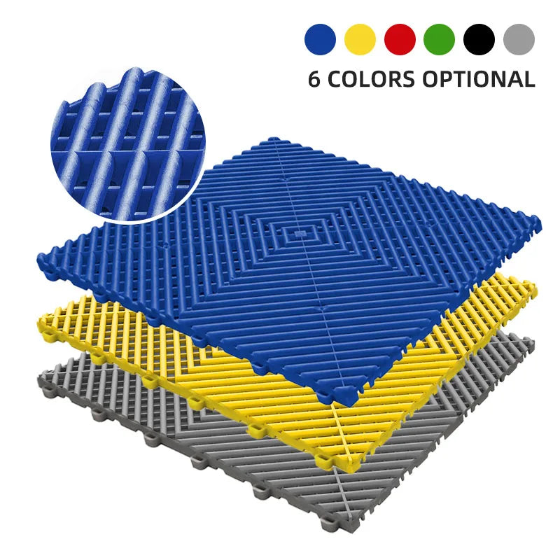 Hign-concerned Garage Floor Mats 25 Pack For Car Wash Tiles