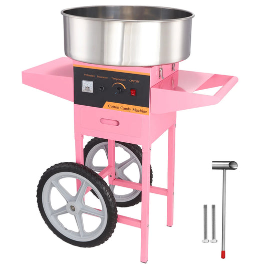 SucceBuy Electric Cotton Candy Machine With Cart 1000W