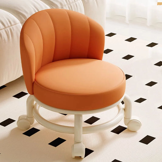 Heavy Duty Wheeled Stool With Backrest For Home Use