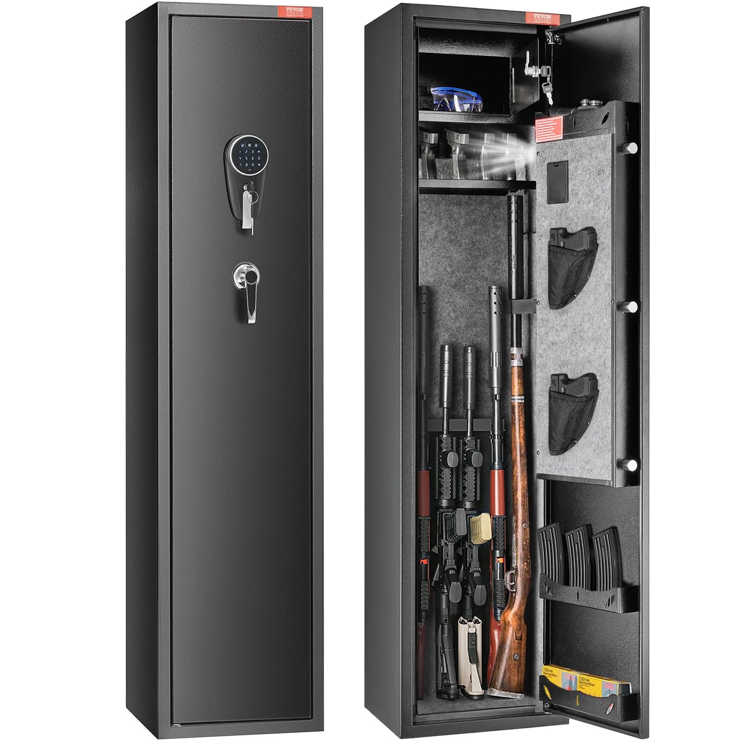 SucceBuy Rifle Safe with Digital Keypad Gun Cabinet