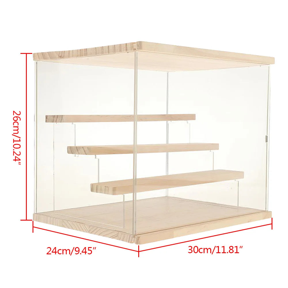 Acrylic Display Countertop Box 4 Stairs Free-standing Storage Rack Clear Doll Blind Box Storage Organizer Holder Children Shelf