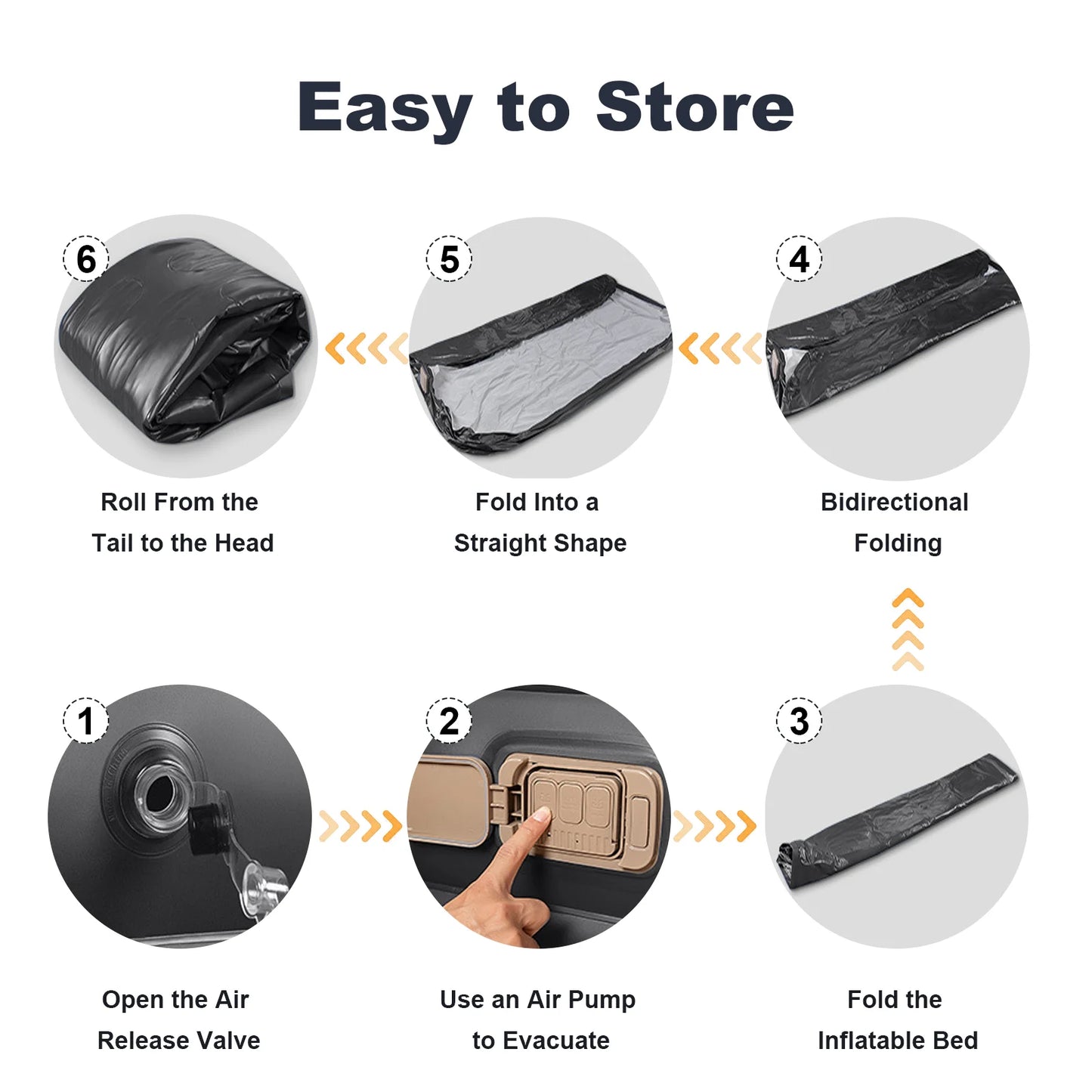 General Inflatable Mattress With Built-In Pump For Outdoor Camping