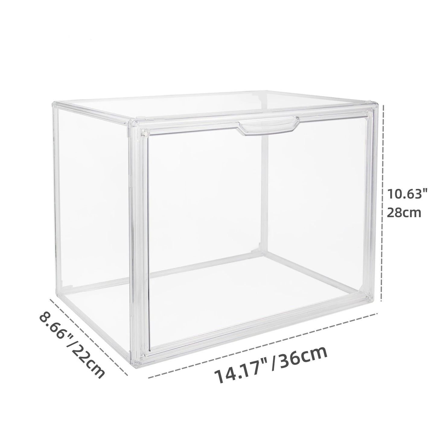 1pc/3pcs Clear Display Case Large Capacity Storage Box Organizer For Figures Acrylic Box Blind Box Makeup Toy Showcase For Bag