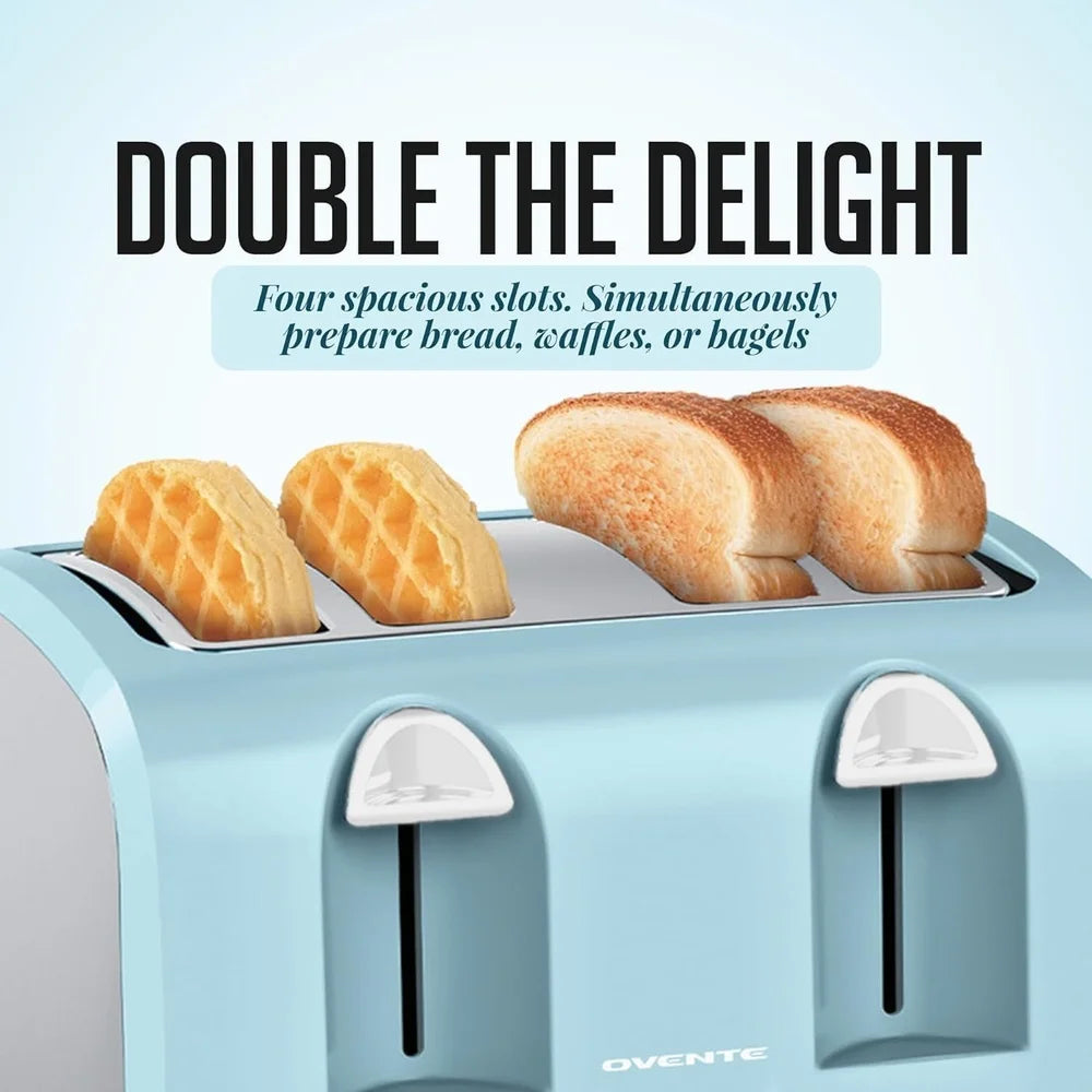 XMSJ 1000W Dual Independent Controls Toaster With Wide Slots