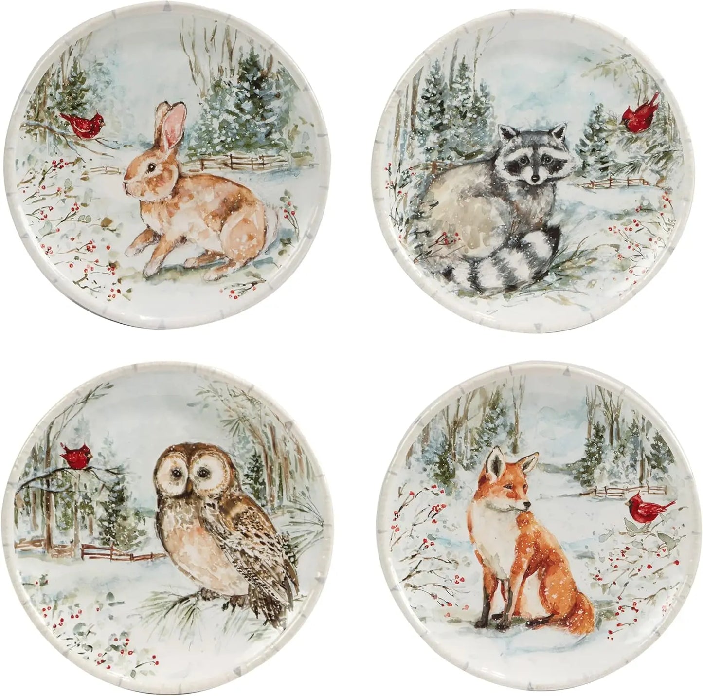Elegant Dinner Plates Set Of Four For Salads And Desserts