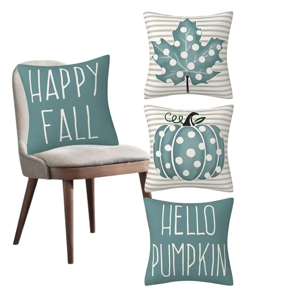 Fall Pillow Covers Set Of 4 Fall Decorative Throw Pillow Covers 18x18inch Thanksgiving Couch Linen Decorations For Sofa Living