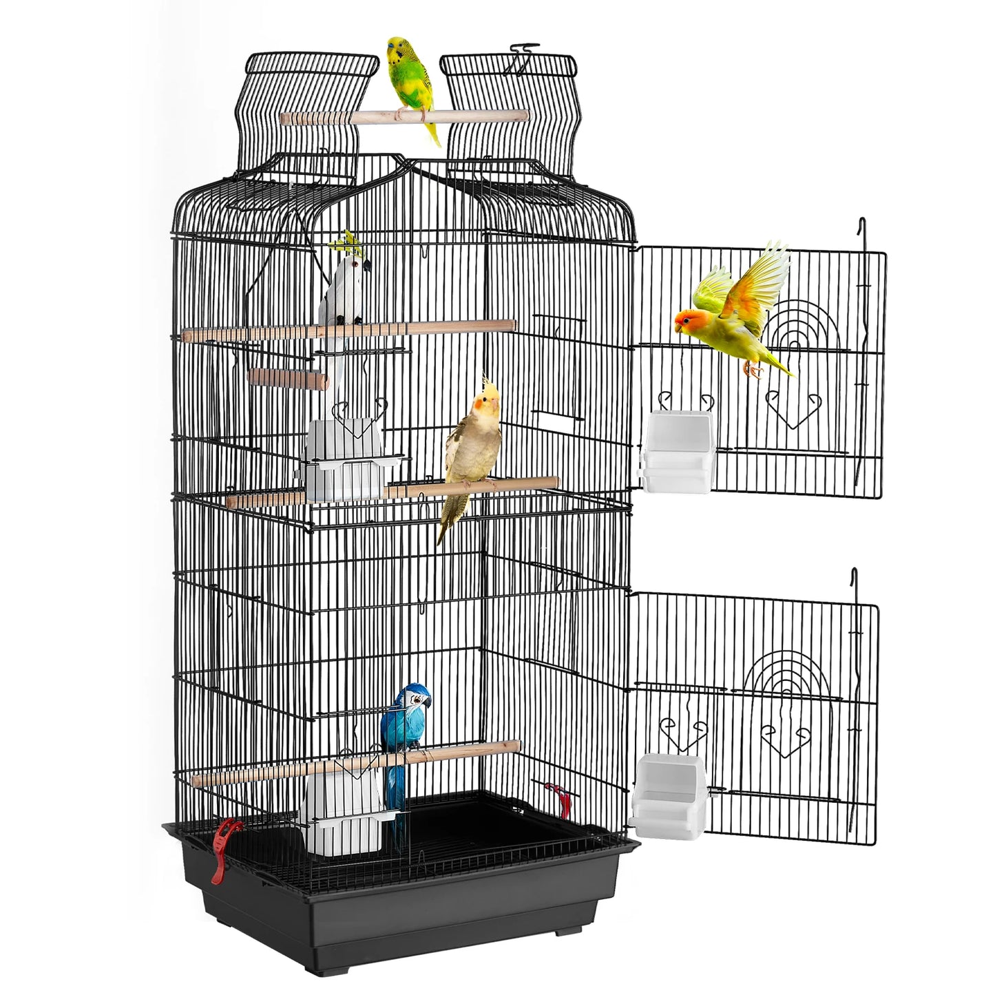 SucceBuy Open Top Parrot Bird Cage For Travel And Flight