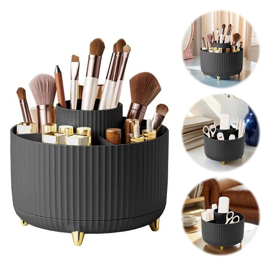 Alloet 360 Degree Rotating Cosmetic Organizer With 5 Compartments