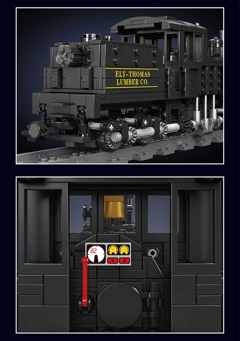 Mould King 12032 RC Shay Type Steam Locomotive Building Block