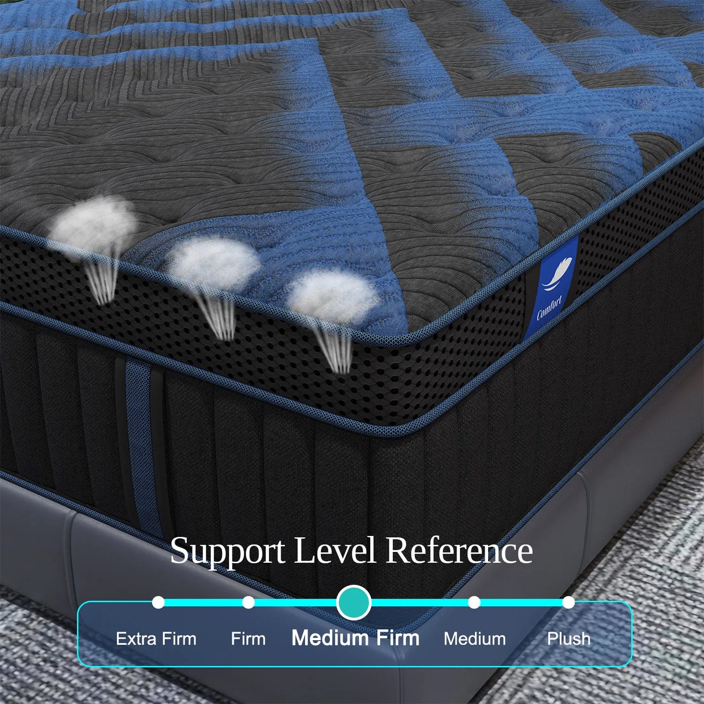 Sweetlove Gel Memory Foam Hybrid Pocket Spring Mattress Medium Firm
