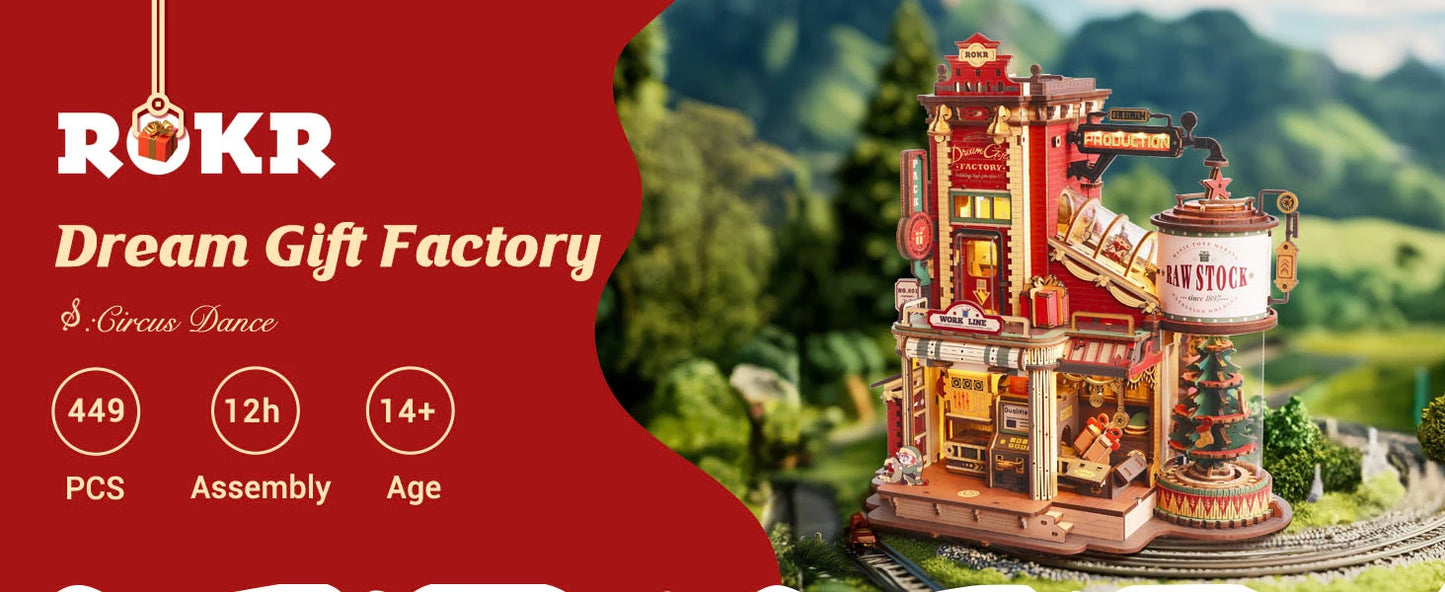 Robotime Dream Gift Factory Wooden Music Box Puzzle Kit